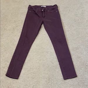 Burgundy Levi Jeans